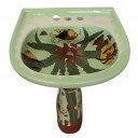Mexican Talavera Pedestal Sink Oceano Capri